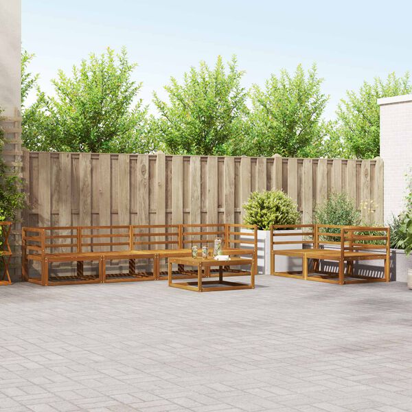 vidaXL &Uacute;ti s&oacute;fasett 7 pcs N&aacute;tt&uacute;rulegur Hrein akas&iacute;utr&eacute;