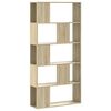 vidaXL B&oacute;kahilla 5 Hillum Sonoma Eik 80,5x23,5x162,5cm Samsettur Vi&eth;ur