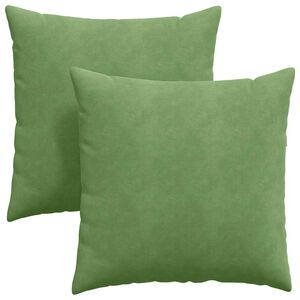vidaXL S&oacute;fap&uacute;&eth;ar 2 pcs Lj&oacute;sgr&aelig;nn 80 x 80 cm Korduroy efni