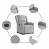 vidaXL Electric Stand up Recliner st&oacute;ll Cloud Grey Efni