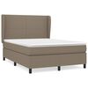 vidaXL H&oacute;lfa&eth; Springr&uacute;m me&eth; D&yacute;nu Br&uacute;ngr&aacute;tt 140x190 cm Tauefni