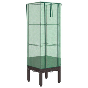 vidaXL Upph&aelig;kka&eth; Be&eth; me&eth; Gr&oacute;&eth;urh&uacute;sahl&iacute;f Spanskreyrs&uacute;tlit 40x40x140 cm