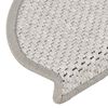 vidaXL Stigamottur Sj&aacute;lfl&iacute;mandi Sisal-Look 30 stk 65x21x4 cm Platina