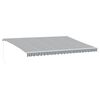 vidaXL &Uacute;tdraganlegt Skyggni me&eth; LED Reykgr&aacute;tt og Hv&iacute;tt 500x350 cm