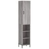 vidaXL H&aacute;r Sk&aacute;pur Gr&aacute;r Sonoma 34,5x34x180 cm Samsettur Vi&eth;ur