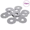 vidaXL Sk&aacute;lar 12 pcs Silfur 18 x 18 x 1,2 mm J&aacute;rn