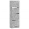 vidaXL Sk&oacute;sk&aacute;pur 4 L&oacute;&eth;r&eacute;ttum Sk&uacute;ffum Steinsteypa Gr&aacute;r 60x34x187,5 cm