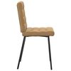 vidaXL bor&eth;stofust&oacute;lar 6 stk Brown Velvet