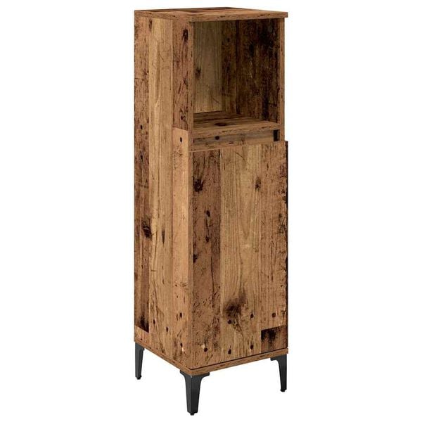 vidaXL Ba&eth;herbergismublasett 3 pcs Gamalt vi&eth;ur Samsettur vi&eth;ur