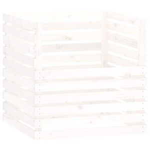 vidaXL Moltukassi Hv&iacute;tur 80x80x78 cm Gegnheil Fura