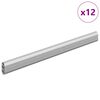 vidaXL Sk&aacute;pstangir 12 pcs Silfur 764 x 15 x 29 mm &Aacute;lblenda