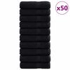 vidaXL Gestahandkl&aelig;&eth;i SOLUND 50 pcs Svartur 50 x 100 cm 550 gsm