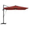 vidaXL Roma Parasol Rauður 286 x 285 x 270 cm Aluminum og pólyester