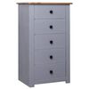 vidaXL Skenkur Gr&aacute;r 46x40x89 cm Fura Panama St&iacute;ll