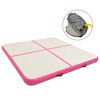 vidaXL Uppbl&aacute;sanleg Fimleikad&yacute;na me&eth; Pumpu 200x200x20 cm PVC Bleik