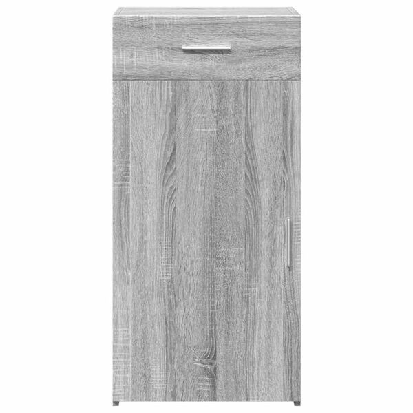 vidaXL Skenkur Gr&aacute;r Sonoma Eik 45x42,5x93 cm Samsettur Vi&eth;ur