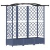 vidaXL H&aelig;kka&eth; be&eth; me&eth; trellis og &thorn;aki Gr&aacute;r 163 x 40 x 126 cm PP