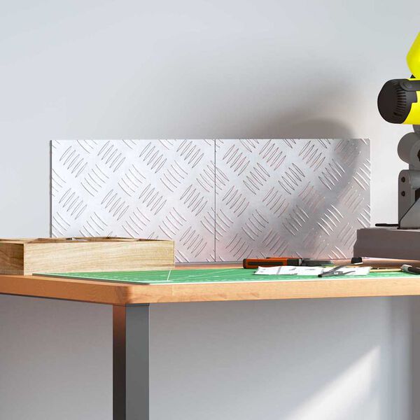 vidaXL Rútulegur Plötur 2 pcs Silfur 30 x 20 cm Ál