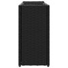 vidaXL Gr&oacute;&eth;urker me&eth; 2 Pottum 2 stk Svart 90x20x40 cm P&oacute;l&yacute;rattan