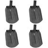 vidaXL Skopuh&ouml;f&eth; 4 pcs Silfur 33 x 21 cm Dufth&uacute;&eth;a&eth; st&aacute;l