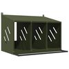 vidaXL kj&uacute;klingahrei&eth;urbox me&eth; 3 h&oacute;lfum Olive Green Metal