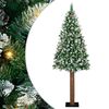 vidaXL Mj&oacute;tt j&oacute;latr&eacute; me&eth; 300 LED Gr&aelig;nn 210 cm PVC og solid furuvi&eth;