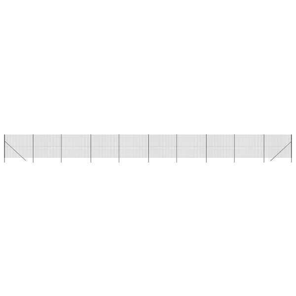 vidaXL Vírnetsgirðing Reykgrá 2,2x25 m Sinkhúðað Stál