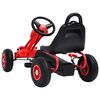 vidaXL Pedal Go-Kart með Loftdekkjum Rauðum