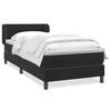 vidaXL Spring r&uacute;m me&eth; d&yacute;nu Svart 90x210 cm Flauel