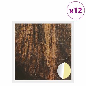 vidaXL Sj&aacute;lfl&iacute;mplata fyrir skr&uacute;fur 12 pcs Gamalt timbur &Oslash; 20 x 0,5 mm