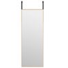 vidaXL Hur&eth;arspegill Gylltur 30x80 cm Gler og &Aacute;l