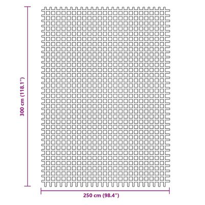 vidaXL Útilegumotta Reykgrá 3x2,5 m