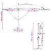 vidaXL Cantilever Roma Parasol Rautt og svart 352 x 251 x 260 cm