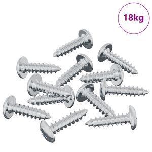 vidaXL Skr&uacute;fa 13636 pcs Silfur M4 x 16 mm St&aacute;l