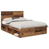 vidaXL Ramsv&iacute;k me&eth; h&ouml;fu&eth;gafl Gamalt timbur 140 x 190 cm Solid furuhikk