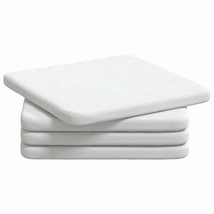 vidaXL Setjp&uacute;&eth;ar 4 pcs Hv&iacute;tt 40 x 40 x 3 cm d&uacute;kur