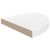 vidaXL Vegghengdar Hornhillur 2 stk. Háglans Hvítar 35x35x3,8 cm MDF