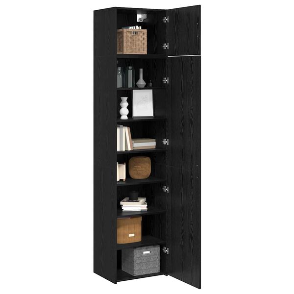 vidaXL Vi&eth;beinteyfla 3 pcs Svartur Eik