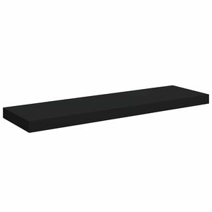 vidaXL Vegghilla me&eth; Sk&uacute;ffu Sv&ouml;rt 80x23,5x3,8 cm MDF