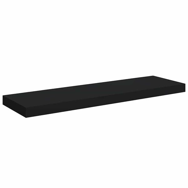 vidaXL Vegghilla me&eth; Sk&uacute;ffu Sv&ouml;rt 80x23,5x3,8 cm MDF