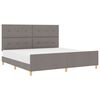 vidaXL Ramsv&iacute;k me&eth; h&ouml;fu&eth;gafl M&oacute;gr&aacute;r 200 x 200 cm d&uacute;kur