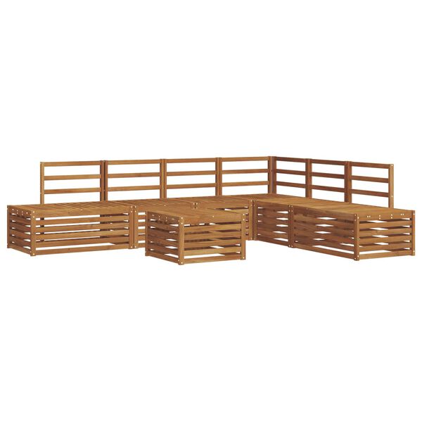 vidaXL &Uacute;ti s&oacute;fasett 7 Stykki N&aacute;tt&uacute;rulegur Hrein akas&iacute;utr&eacute;