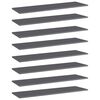 vidaXL B&oacute;kahillur 8 stk. H&aacute;glans Gr&aacute;ar 100x30x1,5 cm Sp&oacute;naplata