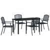 vidaXL Gar&eth;ur bor&eth;sett 5 pcs Antras&iacute;t Dufth&uacute;&eth;a&eth; st&aacute;l