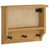 vidaXL veggfesta fatahengi SANDNES 45x12x35 cm gegnheilvi&eth;i furu