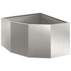 vidaXL Hornaplanta Silfur 60 x 60 x 35 cm stainless steel