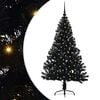 vidaXL Gervi fyrirfram l&yacute;stum j&oacute;latr&eacute; me&eth; 150 LED Svartur 150 cm PVC