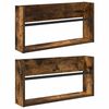 vidaXL T&iacute;marit Hillur 2 pcs Rau&eth;-eik 60 x 12 x 30 cm Samsettur vi&eth;ur