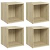 805509 vidaXL TV Cabinets 4 pcs Sonoma Oak 37x35x37 cm Chipboard