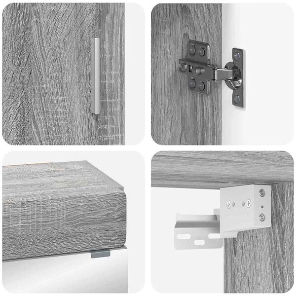 vidaXL Ba&eth;herbergismublasett TULUM Gr&aacute;r Sonoma Samsettur vi&eth;ur